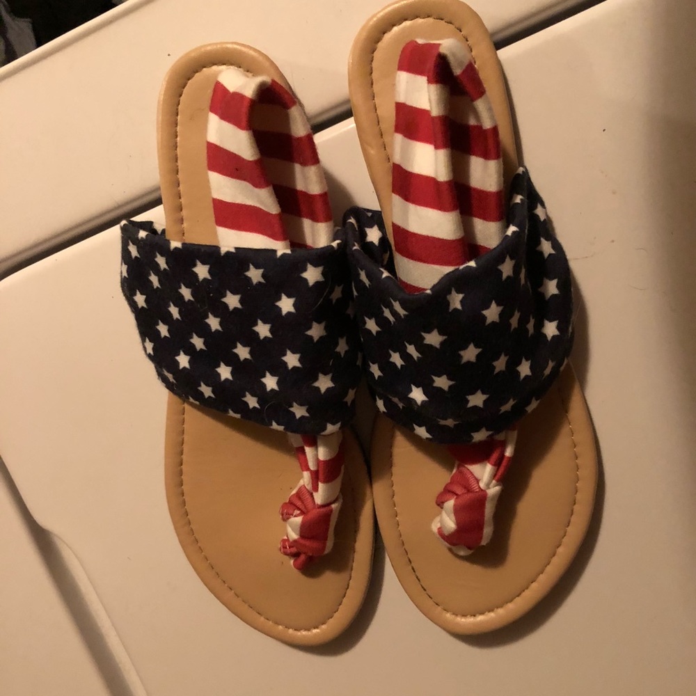 American flag sandals